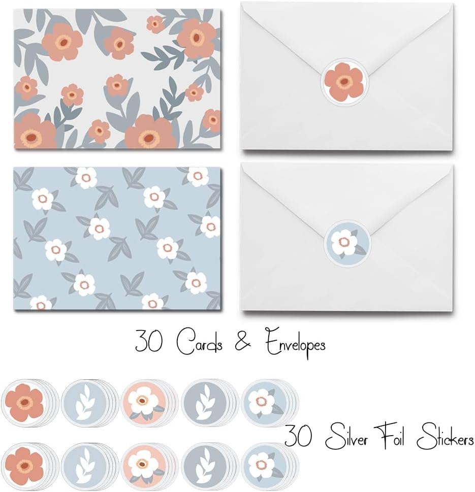 Blank Cards with Envelopes All Occasion 30-Blank Note Cards with Envelopes & Stickers | 4” x 6” Blank Greeting Cards Stationary Cards set | Assortment of Colored Stationary Plain Greeting Cards. - Image 5