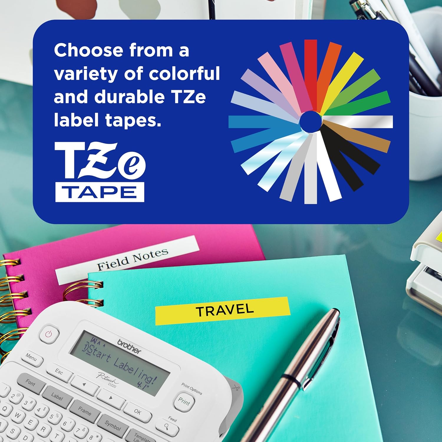 Brother P-Touch PT-D210 Label Maker Value Bundle Includes 4 Label Tapes, Easy-to-Use, Home and Office Organization, White - Image 3