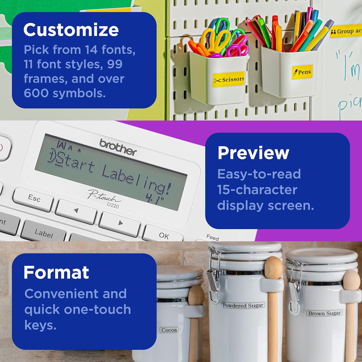 Brother P-Touch PT-D210 Label Maker Value Bundle Includes 4 Label Tapes, Easy-to-Use, Home and Office Organization, White - Image 5