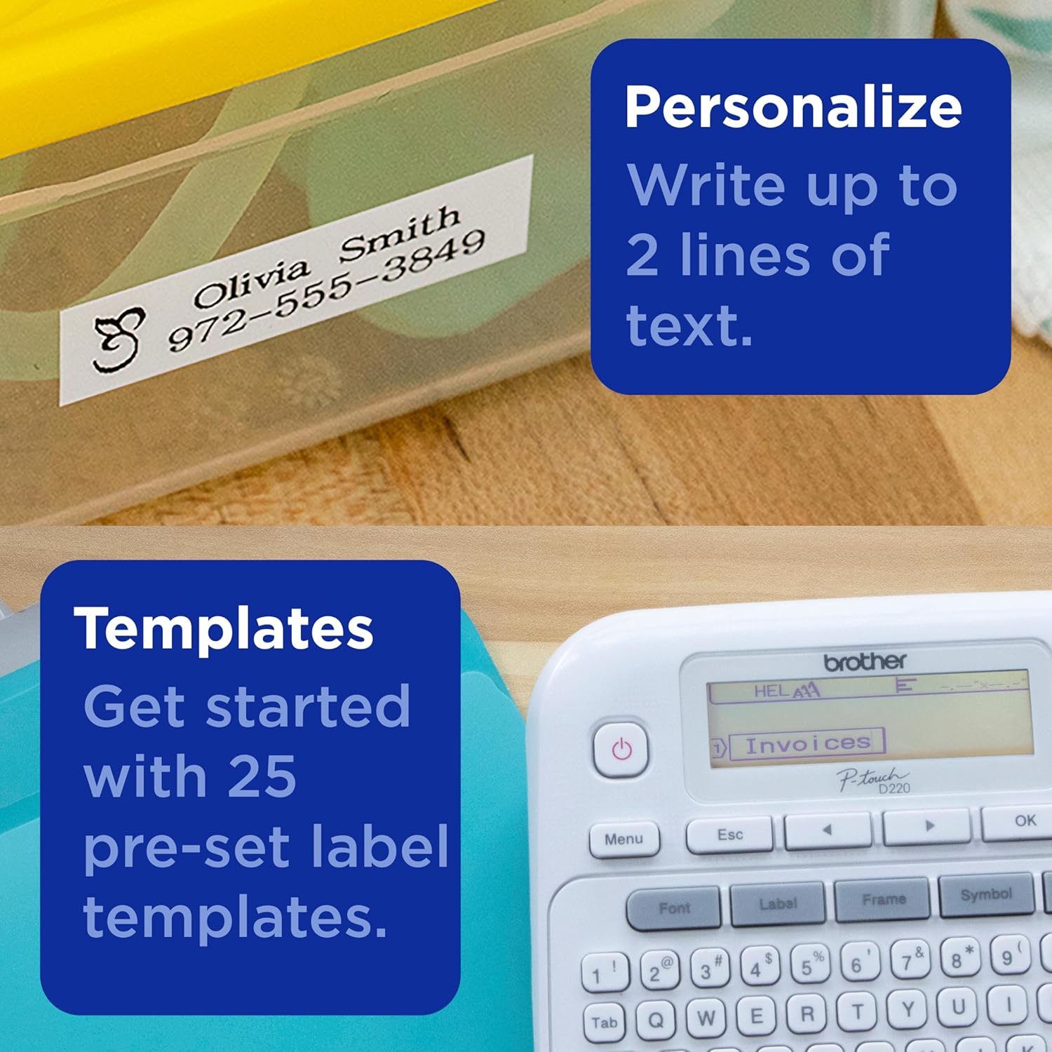 Brother P-Touch PT-D210 Label Maker Value Bundle Includes 4 Label Tapes, Easy-to-Use, Home and Office Organization, White - Image 6