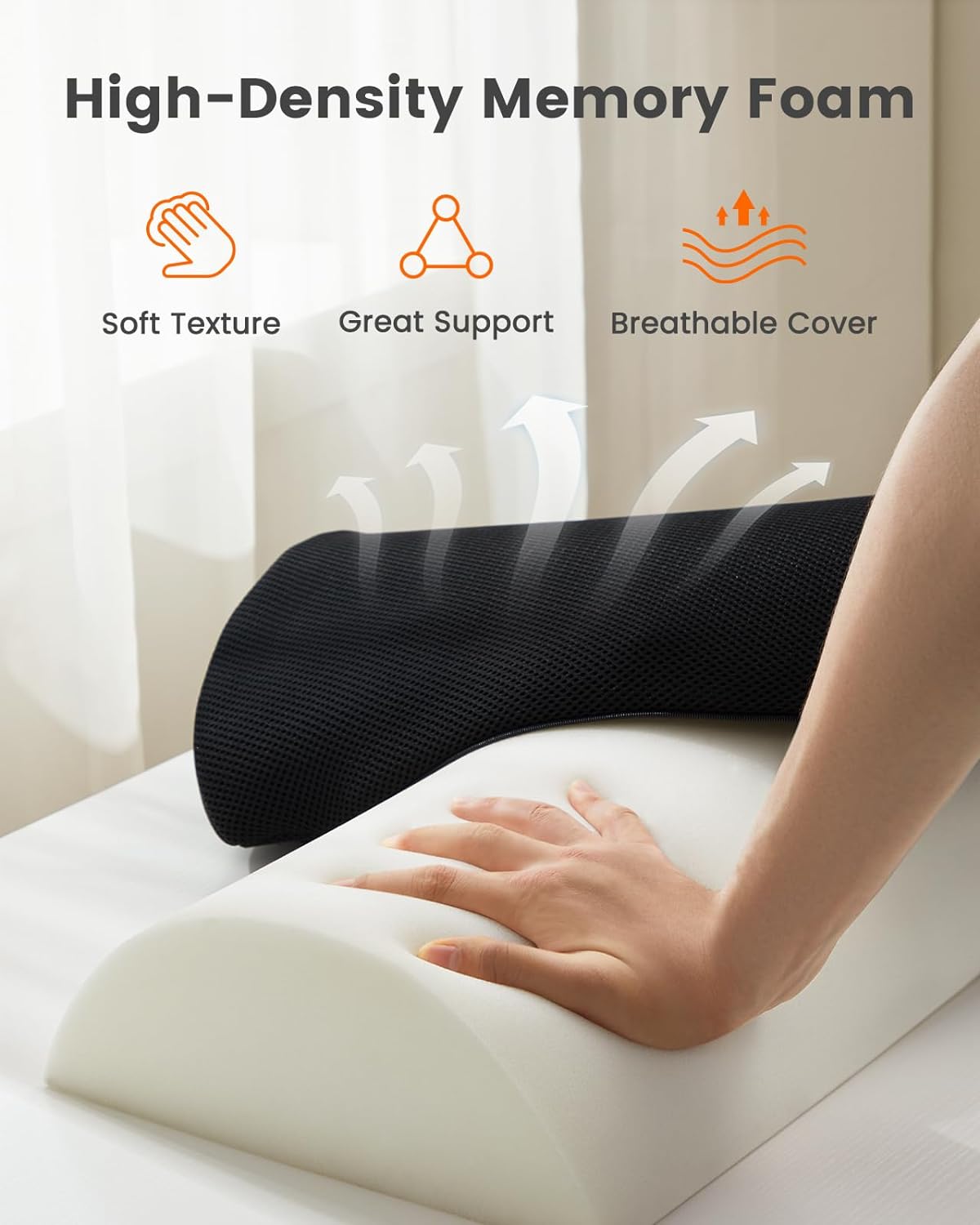 ErGear Foot Rest for Under Desk at Work with 2 Height Options, Under Desk Footrest with Ergonomic Memory Foam, Desk Foot Stool with Washable Cover for Body Pressure Points Balance,at Home, Office - Image 4